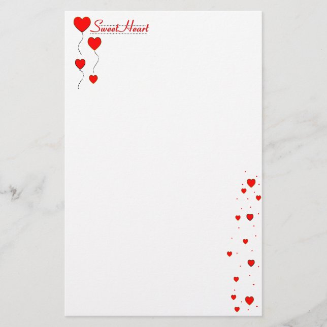 Papeterie Papier à lettres Sweetheart (Devant)