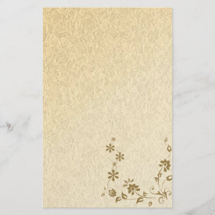 Papeterie Papier à lettres vieux papier Or Floral