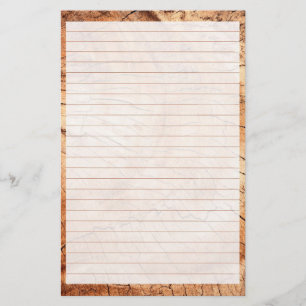 Papeterie Papier à papier à lettres rustique en bois