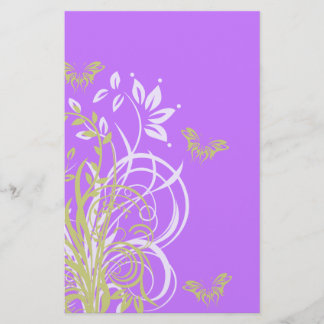 Papeterie Papier à rebut floral violet