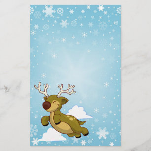 Papeterie Papier à scandale Christmas Flying Reindeer