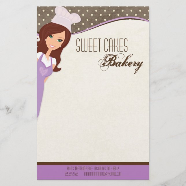 Papeterie Papier - Brunette Baker Coupe violet gâteaux Bake (Devant)
