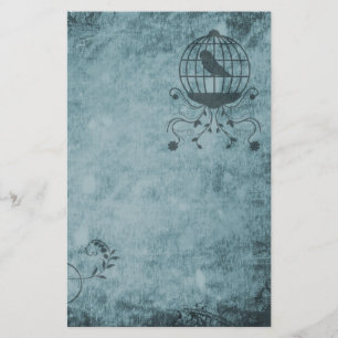 Papeterie Papier de cage pour oiseaux Deep Blue Steampunk