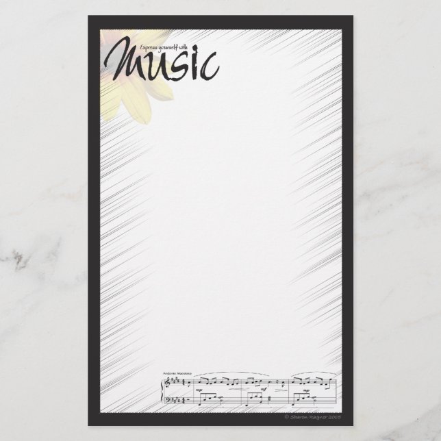 Papeterie Papier de note de musique (Devant)