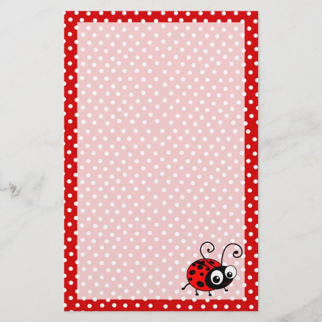 Papeterie Papier d'écriture de coccinelle (Devant)