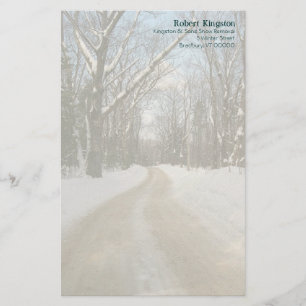 Papeterie Papier d'écriture de route d'hiver personnalisé