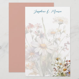 Papeterie Papier d'écriture personnalisé fleur sauvage