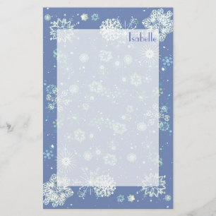 Papeterie Papier d'écriture sans bordure des flocons de nei