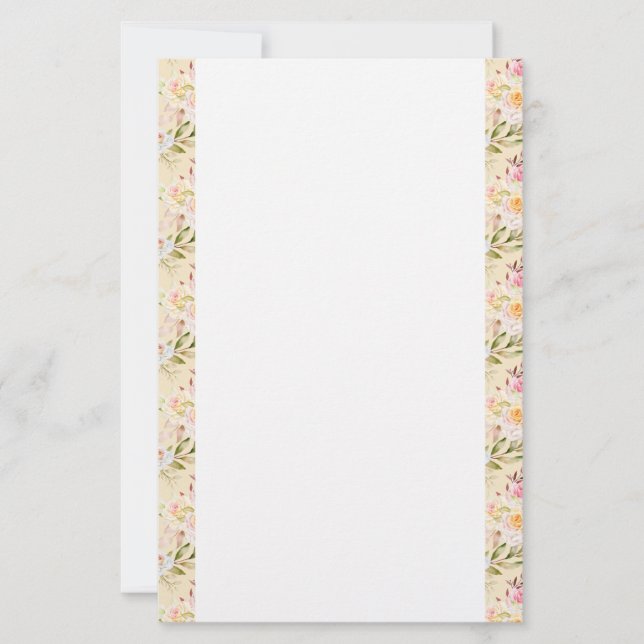 Papeterie Papier-papier Roses Jaunes (Devant)