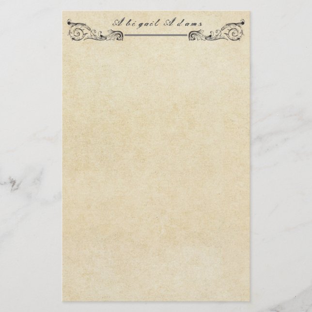 Papeterie Papier Parchemin Grungy Vintage Personnalisé (Devant)