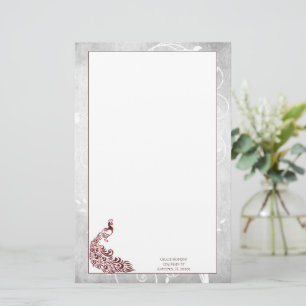 Papeterie Papier Peacock Rouge