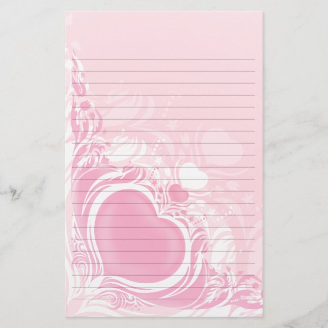Papeterie papier recouvert de papier mariage rose pâle (Devant)