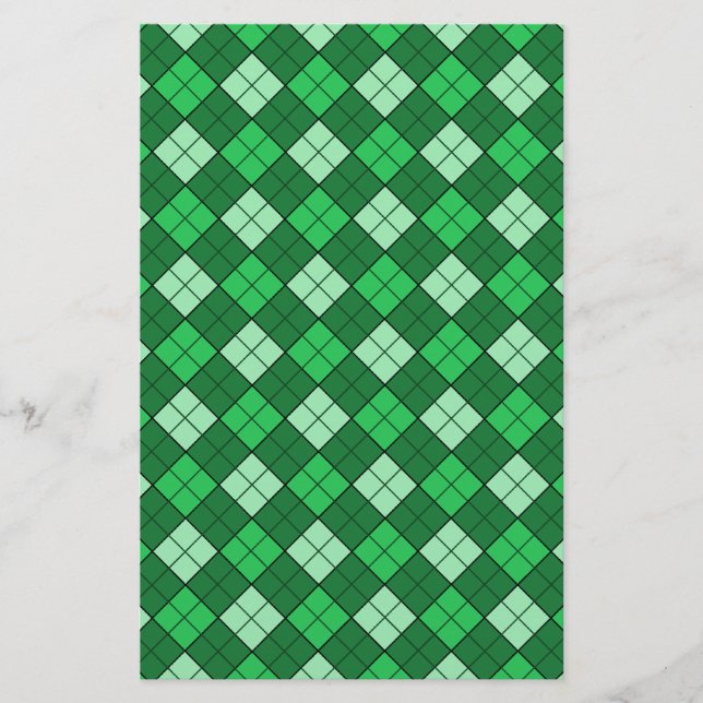 Papeterie Papier vert Plaid (Devant)