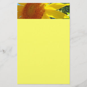 Papeterie Papiers Personnalisés Fleuris Tournesols Jaunes