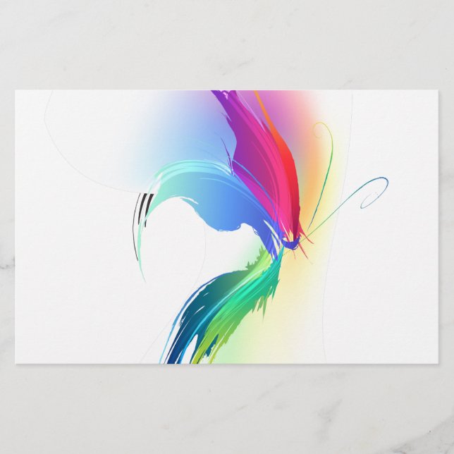 Papeterie Papillon de peinture Abstrait (Devant)