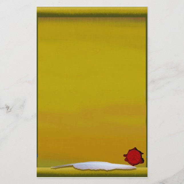 Papeterie Parchemin avec la cannette et le joint rouge de (Devant)