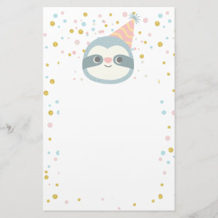 Papeterie paresse, paresse mignonne, illustration animale