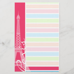 Papeterie Paris rose ; Retro Neon Rainbow