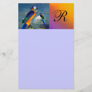 PAPETERIE PARROTS HYPER / MONOGRAMME D'ARA BLEU
