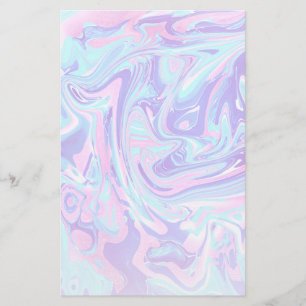 Papeterie Pastel Blue & Purple Marble Texture liquide