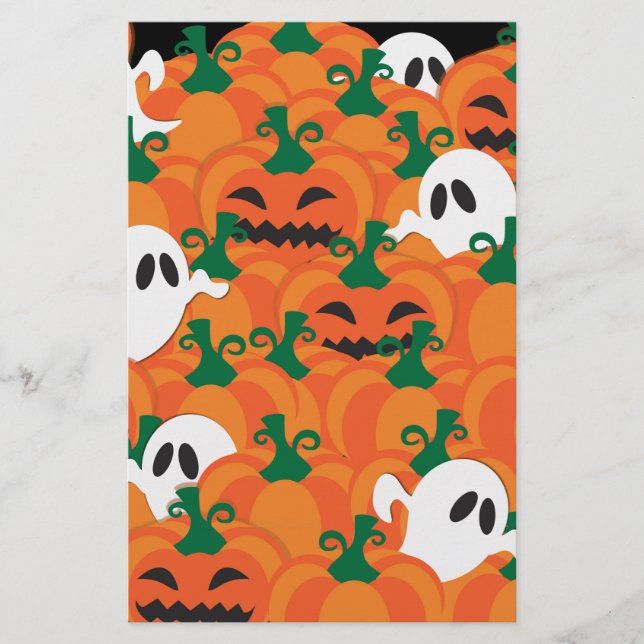 Papeterie Patch Citrouille Haunted Halloween Ghosts (Devant)