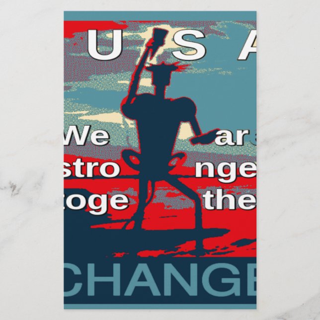 Papeterie Patriotic USA Hope Graphisme Art Design (Devant)