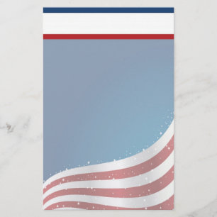 Papeterie patriotique des États-Unis avec en-tête