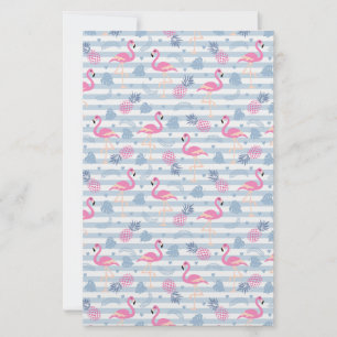 Papeterie Patters de Whimsical Flamingo et Pineapple