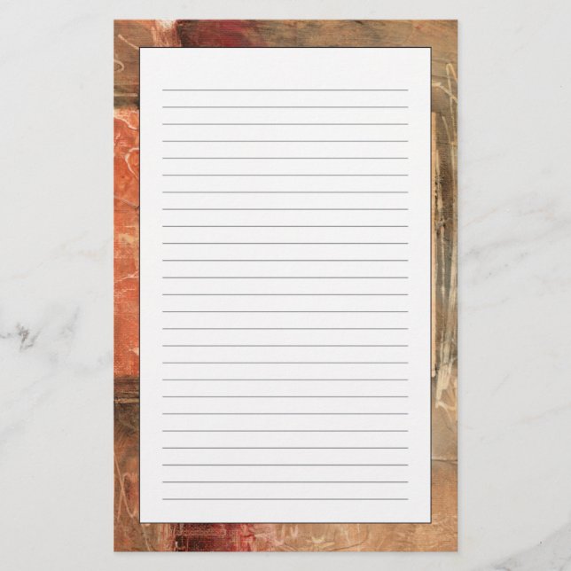 Papeterie Paysage rouge abstrait (Devant)