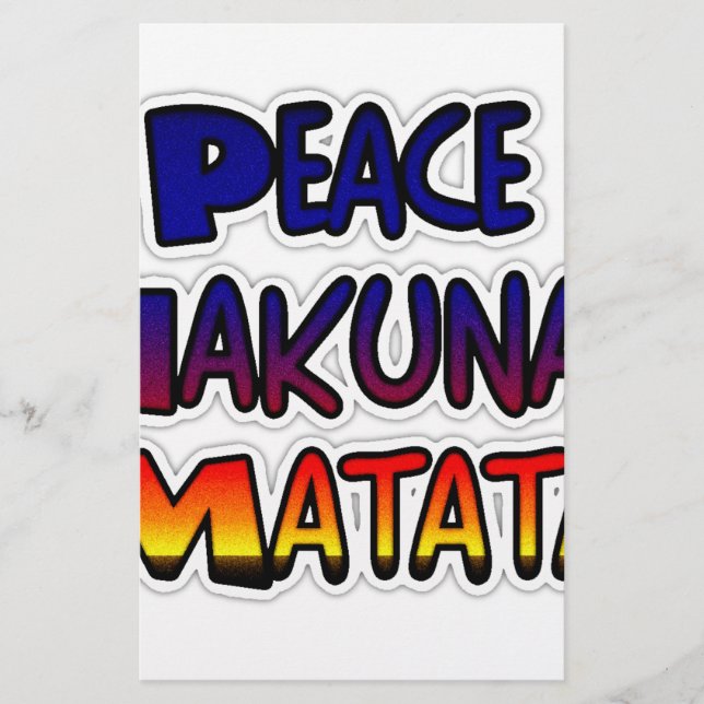 Papeterie Peace Hakuna Matata Gradient Art (Devant)