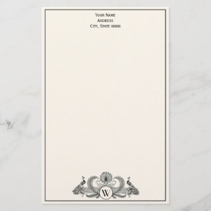 Papeterie Peacocks vintages Monogram Ivory BG