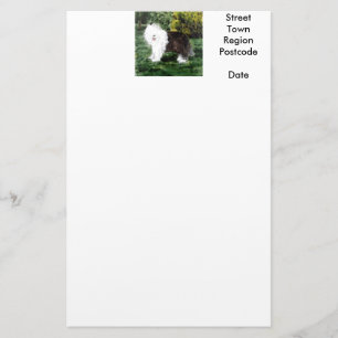 Papeterie Peinture de chien vieux anglais berchien personnal