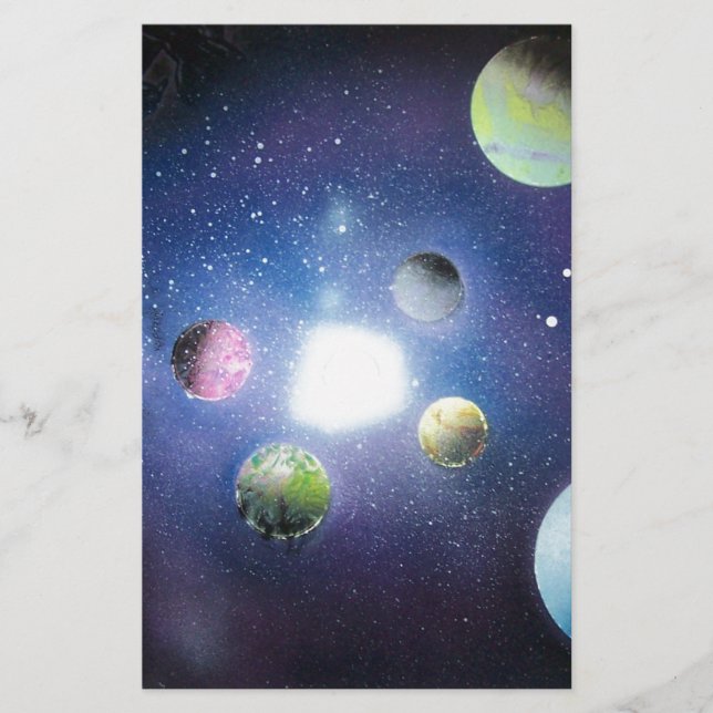 Papeterie Peinture de galaxie de l'espace d'art de peinture (Devant)