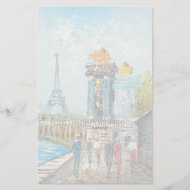Papeterie Peinture de scène de Tour Eiffel de Paris (Devant)