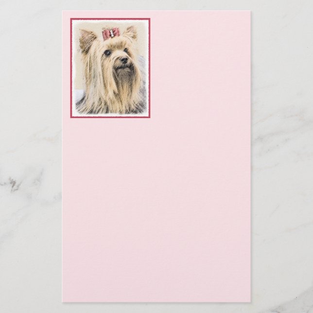 Papeterie Peinture de Yorkshire Terrier - art original (Devant)