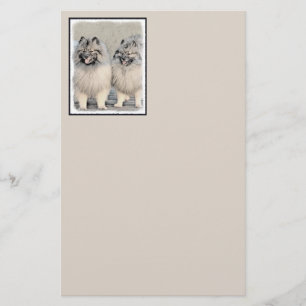 Papeterie Peinture Keeshond Brothers - Art Chien original