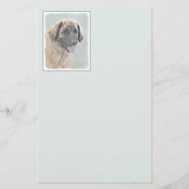 Papeterie Peinture Leonberger - Joli art original chien (Devant)
