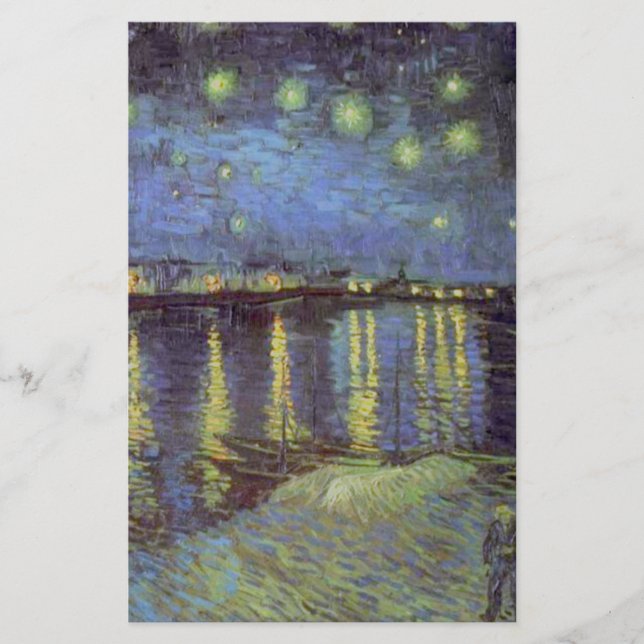 Papeterie Peinture nocturne étoilée de Van Gogh (Devant)