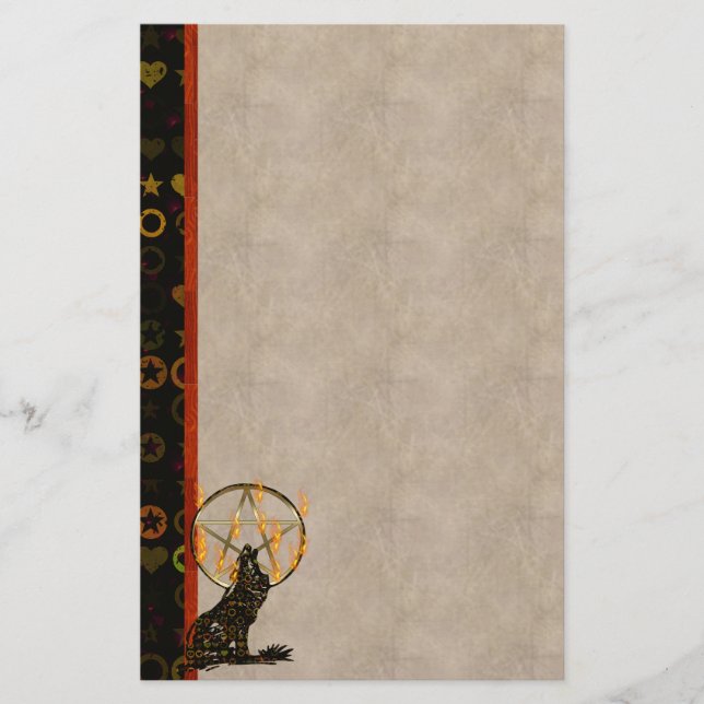 Papeterie Pentagone étoilé de loup (Devant)