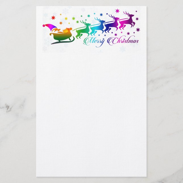 Papeterie Père Noël et Sleigh (Devant)