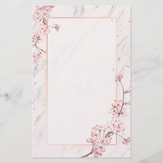 Papeterie Personnalisation des fleurs de cerisiers (Devant)