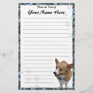 Papeterie personnalisée de corgi de Gallois de