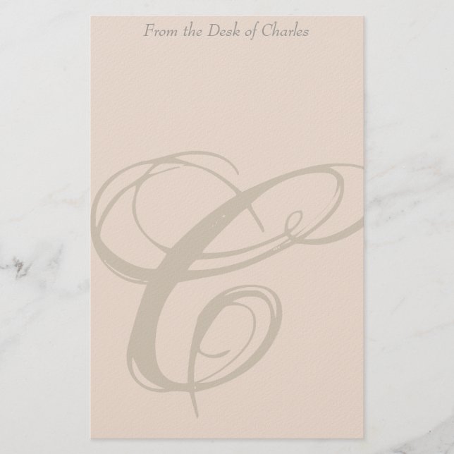 Papeterie personnalisée du monogramme C (Devant)