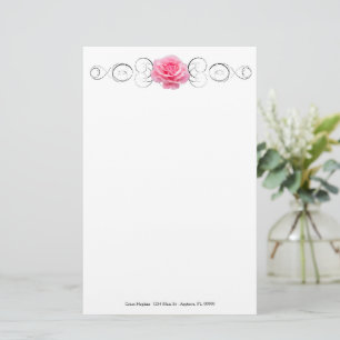Papeterie personnalisée rose