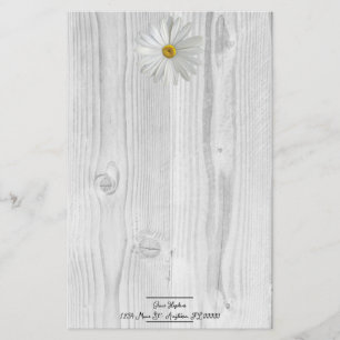 Papeterie personnalisée Rustique White Daisy