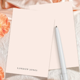 Papeterie Personnalisée Simple Élégante Rose Pâle