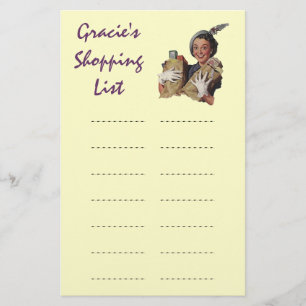 Papeterie personnelle de liste d'épicerie de list