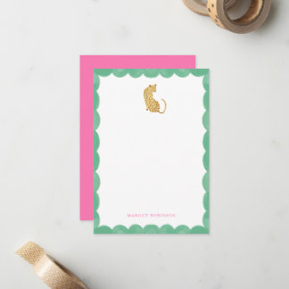 Papeterie personnelle fantaisiste Léopard Cartes d
