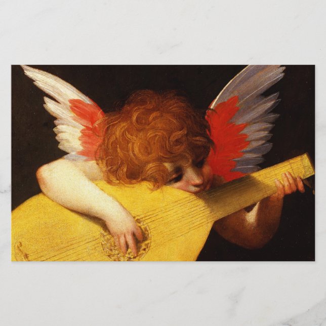 Papeterie PETIT ANGEL JOUER DE LA LUTE Musique Fabriquant Ch (Devant)