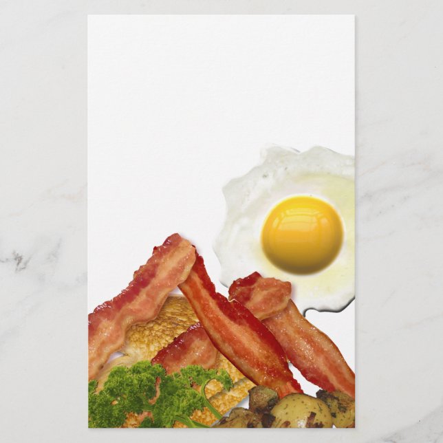 Papeterie Petit-déjeuner Oeufs de bacon paysager (Devant)
